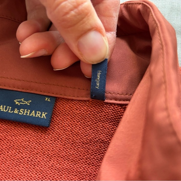 Paul & Shark Typhoon 4x4 Wool Half Zip Pullover Wool Sweater Brick Luxury XL - Picture 6 of 10